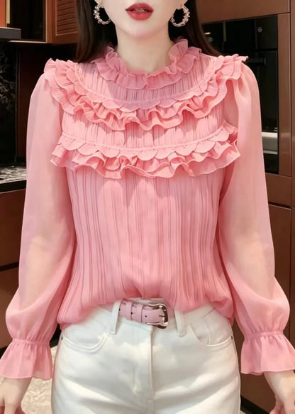 Women's Blouse Ruffled Puff Sleeve 4