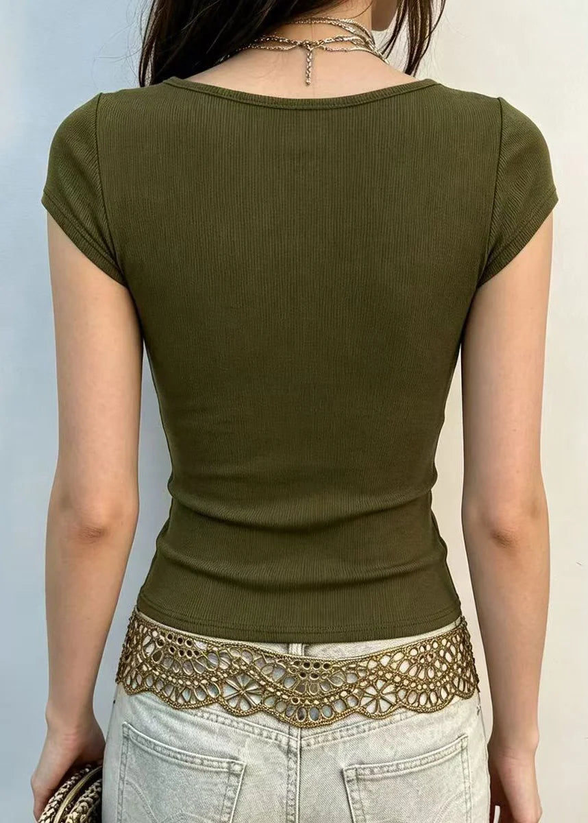 Women's Blouse V Neck Butterfly Print Slim Fit 3
