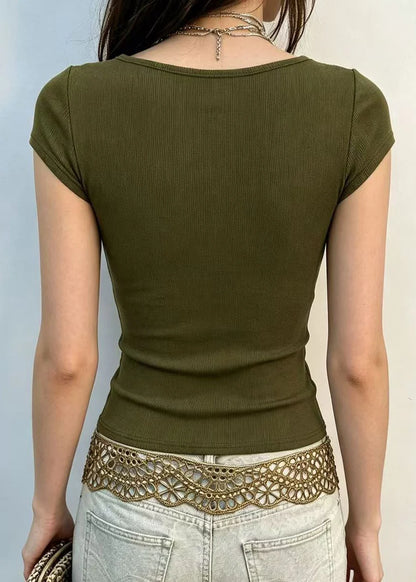 Women's Blouse V Neck Butterfly Print Slim Fit 3