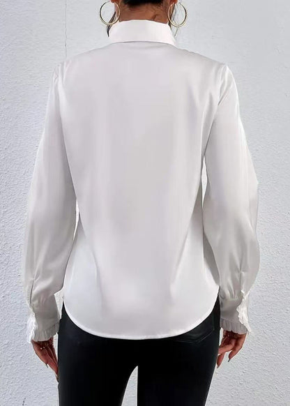 Women's Blouse with Peter Pan Collar and Ruffled Detail 4