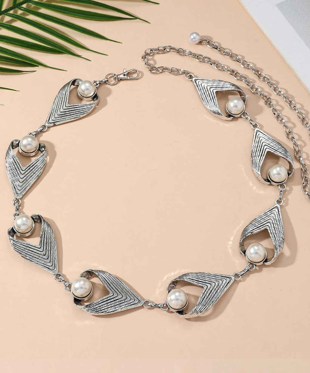 Women's Body Chain Boho Style with Pearl Accents 3