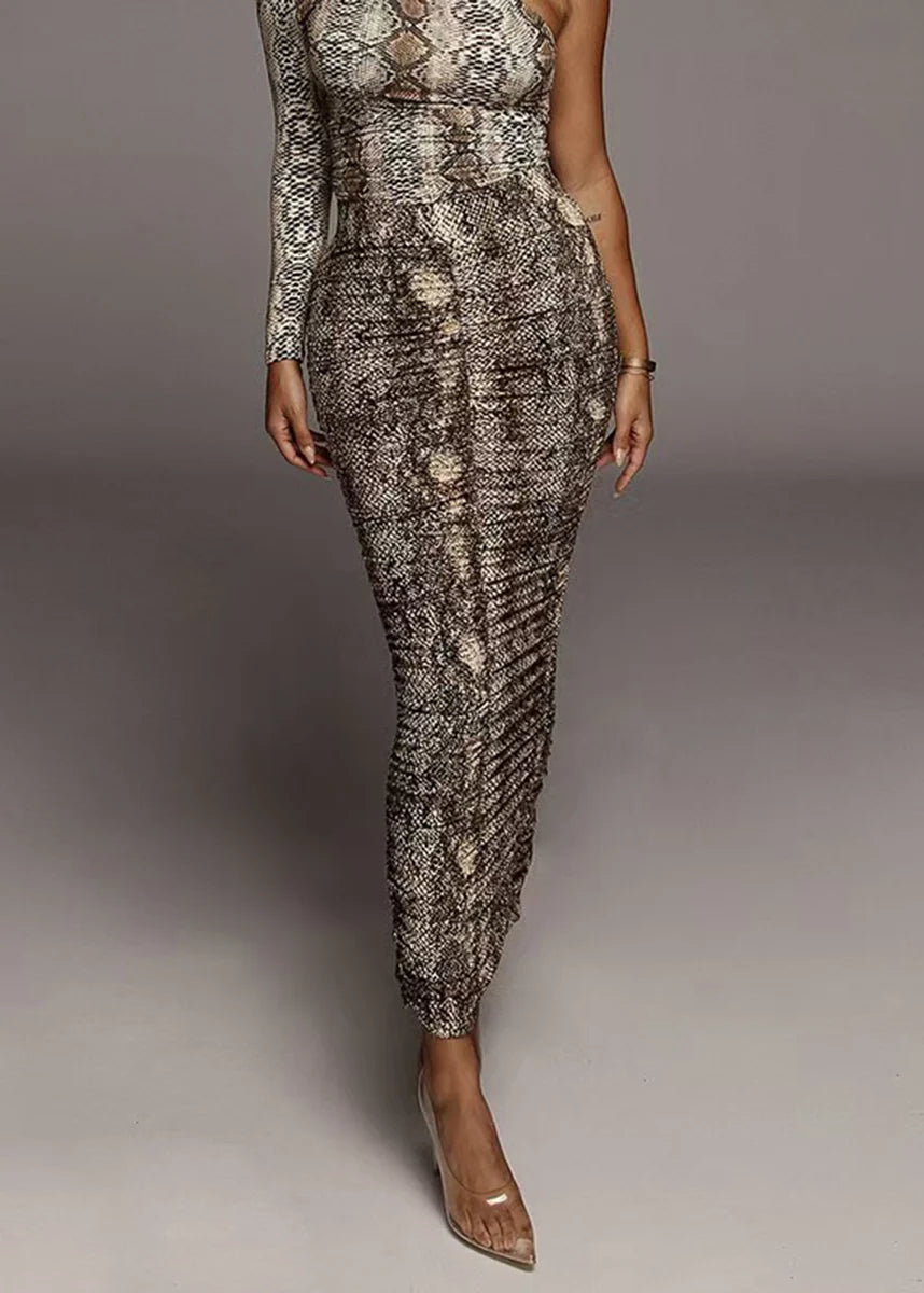 Women's Bodycon Skirt High Waist Wrinkled Style 2
