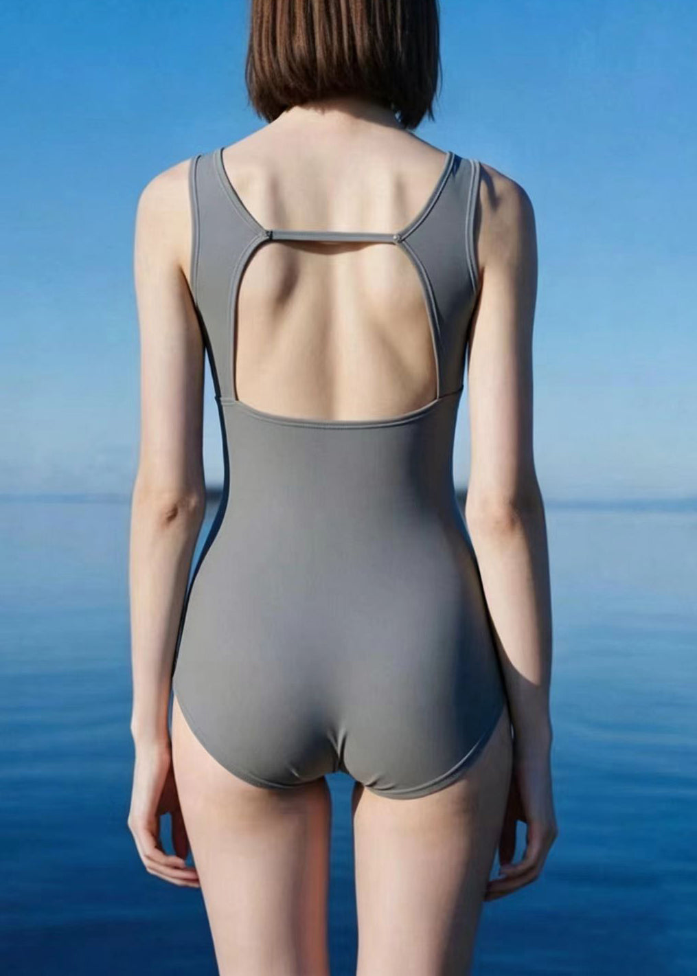 Women's Bodysuit U Neck Backless Style 4