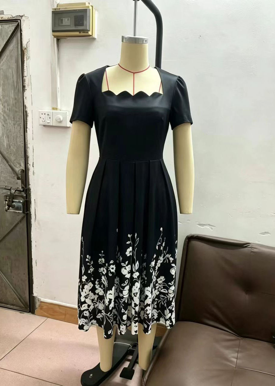 Women's Bohemian Dress Square Collar Printed Summer Style 2