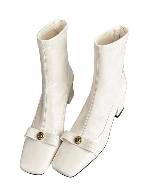 Women's Boots Chunky Casual Style 0