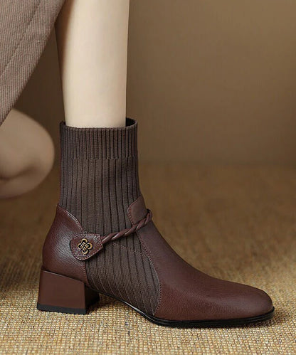 Women's Boots Retro Splicing Classic Style 2