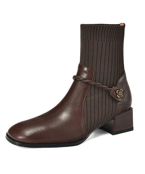 Women's Boots Retro Splicing Classic Style 4