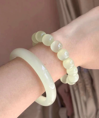 Women's Bracelet Jade Bead Translucent Cat's Eye Style 0