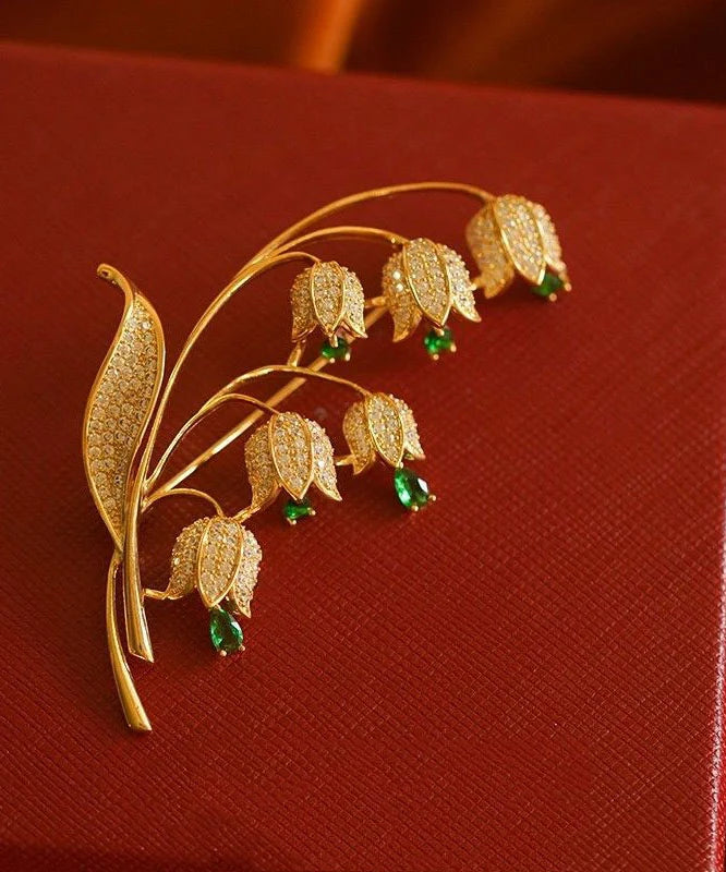 Women's Brooch Lily of the Valley Floral Design 1