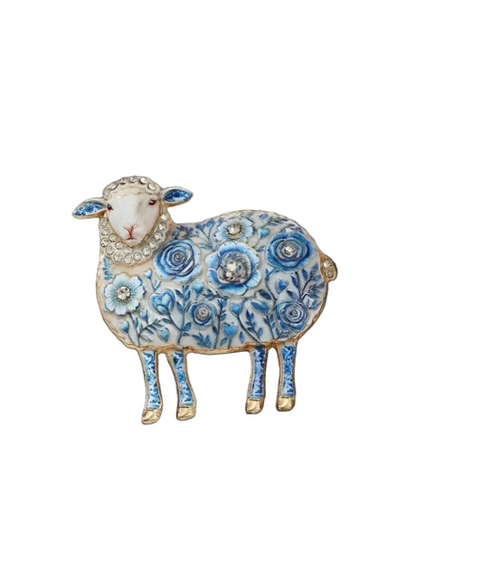 Women's Brooch Pin Little Sheep Enamel Design 0