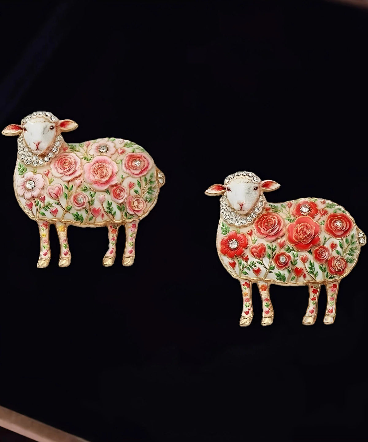 Women's Brooch Pin Little Sheep Enamel Design 3