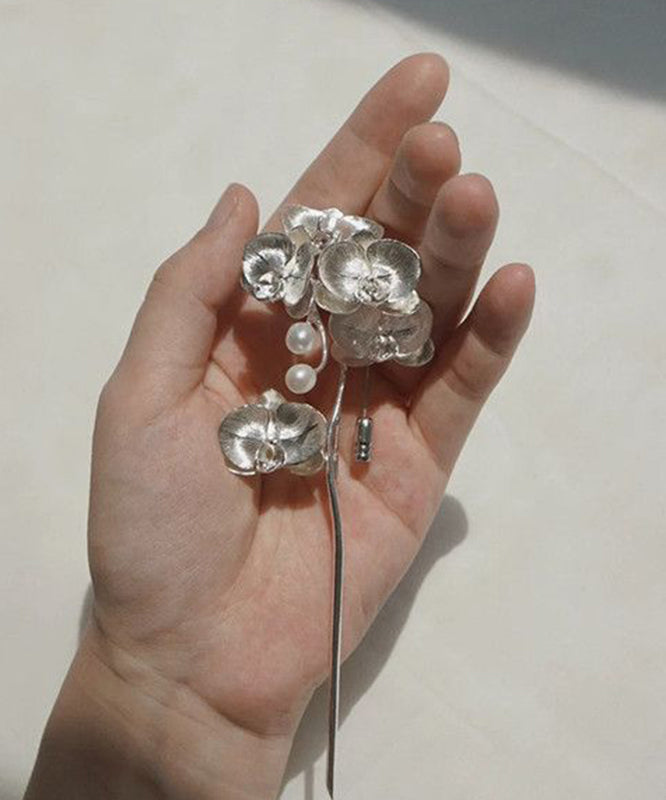 Women's Brooch Retro Phalaenopsis Pearl Design 1