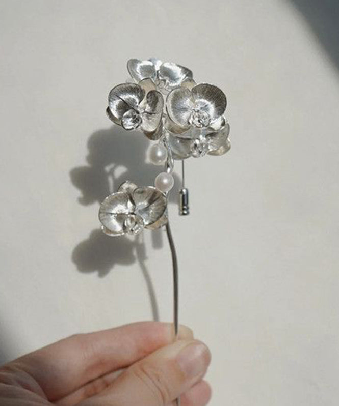 Women's Brooch Retro Phalaenopsis Pearl Design 2