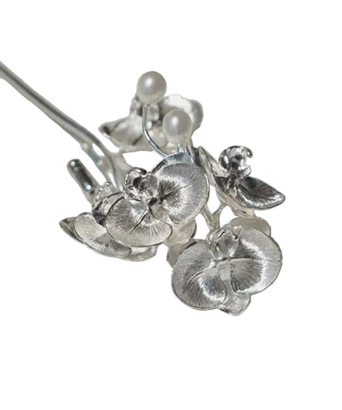 Women's Brooch Retro Phalaenopsis Pearl Design 4