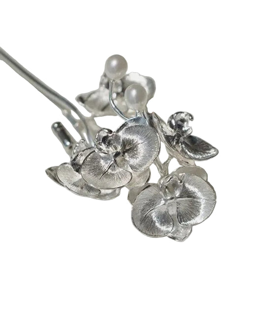 Women's Brooch Retro Phalaenopsis Pearl Design 4