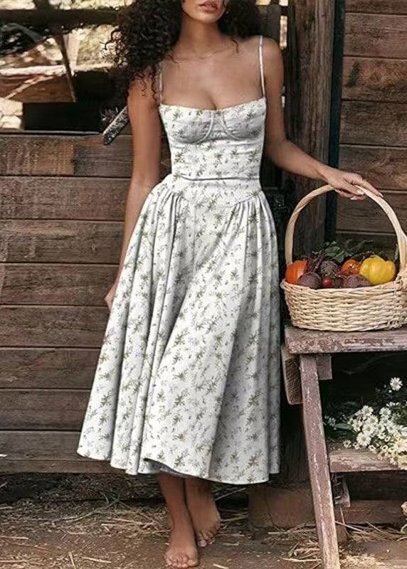Women's Bustier Top Dress Printed Summer Style 1