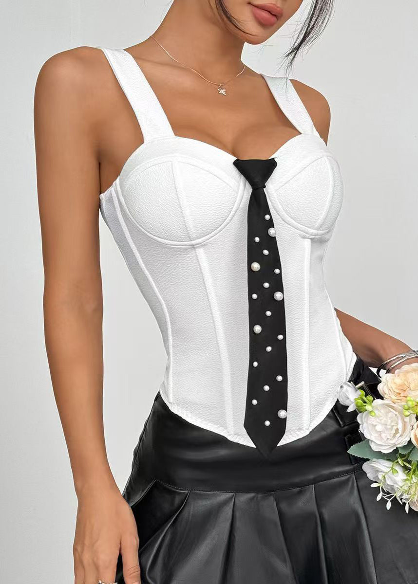 Women's Bustier Top Modern Tie Detail 2