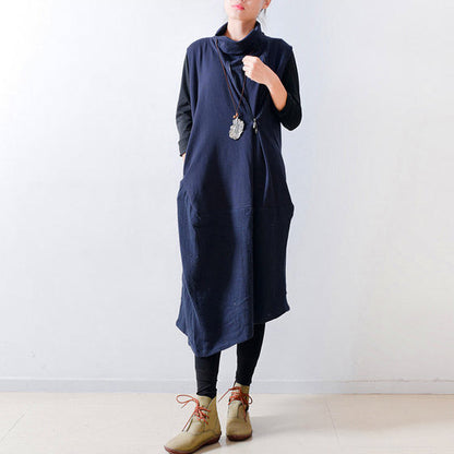 Women's Caftan Dress Oversized with Shoulder Zipper Detail 1