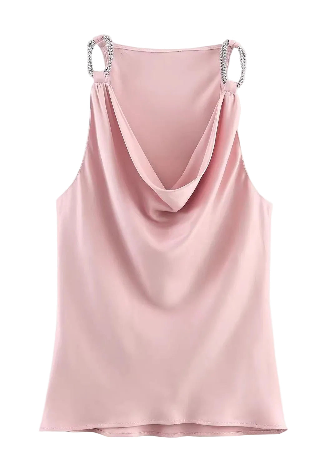 Women's Cami Top Draped Turtle Neck Summer Style 3