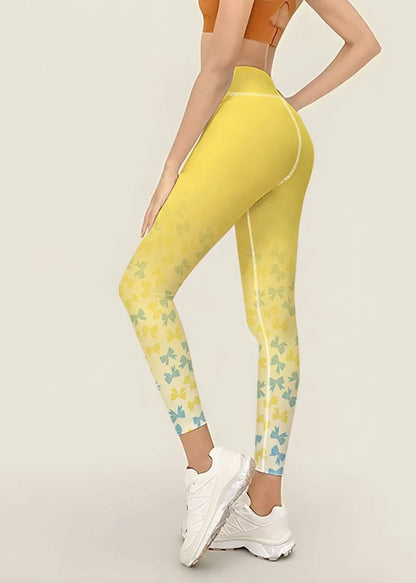 Women's Capri Leggings High Waist Bow Print 1