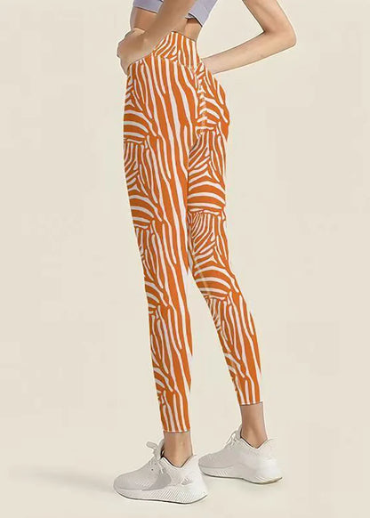 Women’s Capri Leggings High Waist Zebra Print 4