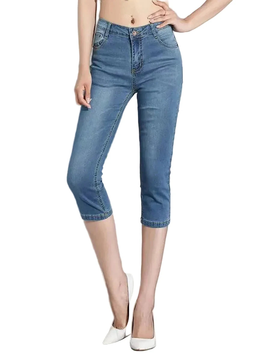 Women's Capri Pants Tapered Fit High Waist 0