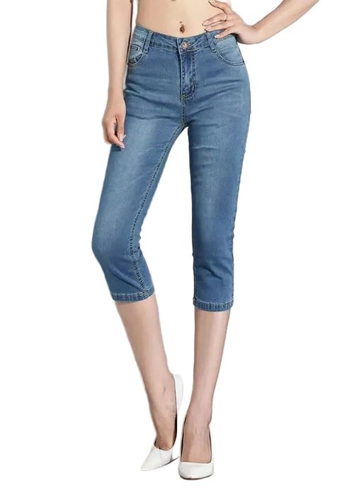 Women's Capri Pants Tapered Fit High Waist 0