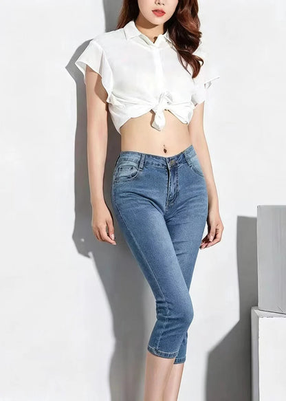 Women's Capri Pants Tapered Fit High Waist 1