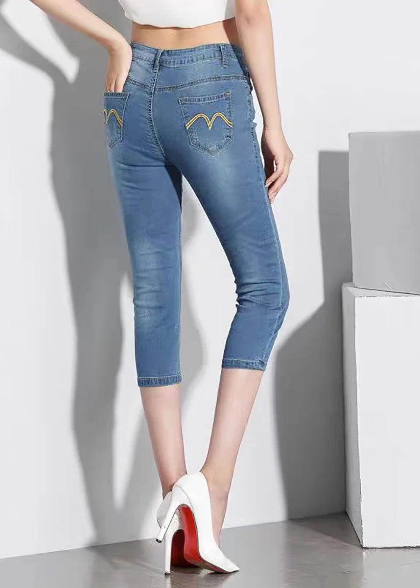 Women's Capri Pants Tapered Fit High Waist 4