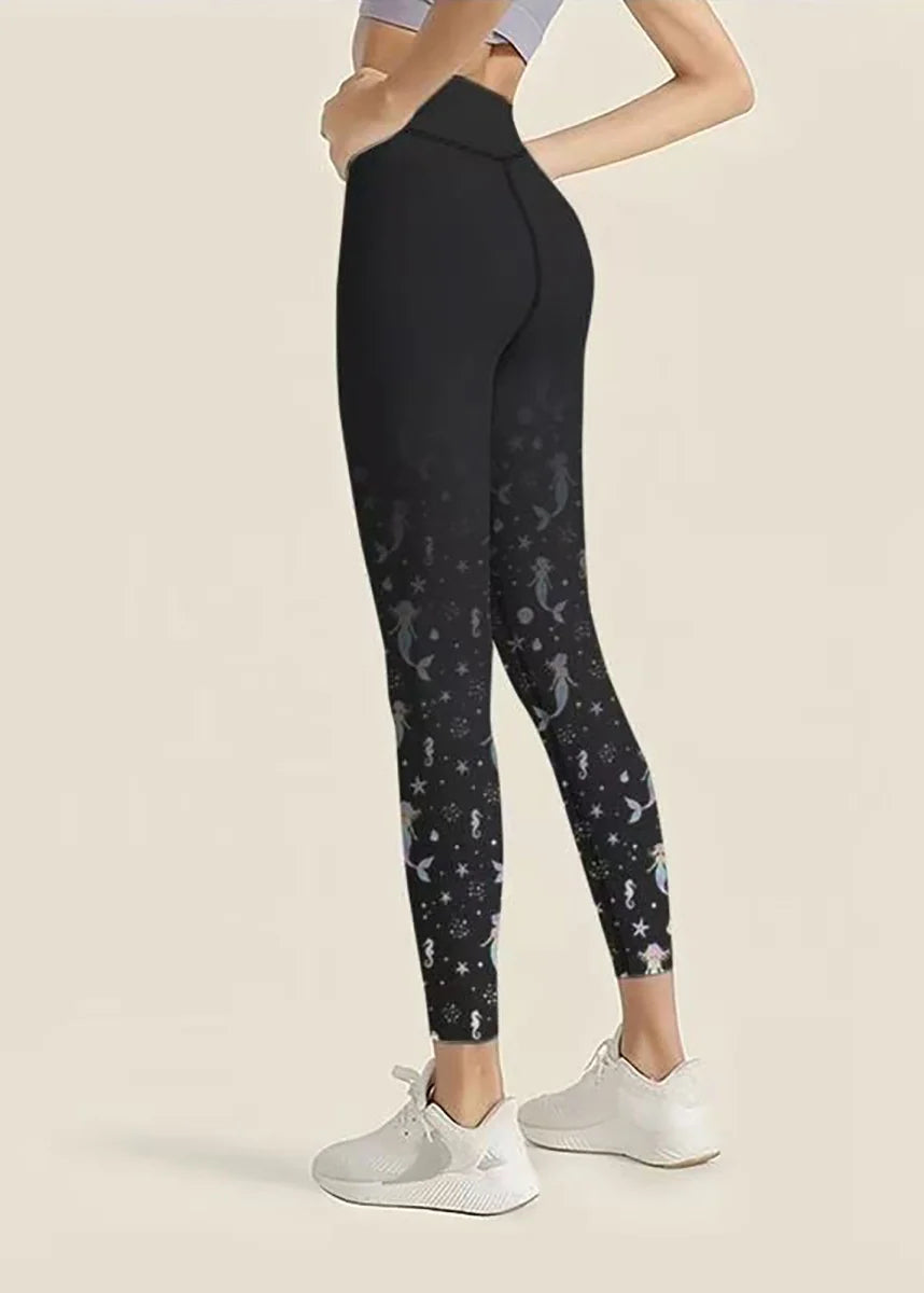 Women's Capri Riding Leggings High Waist Stretch Fit 3