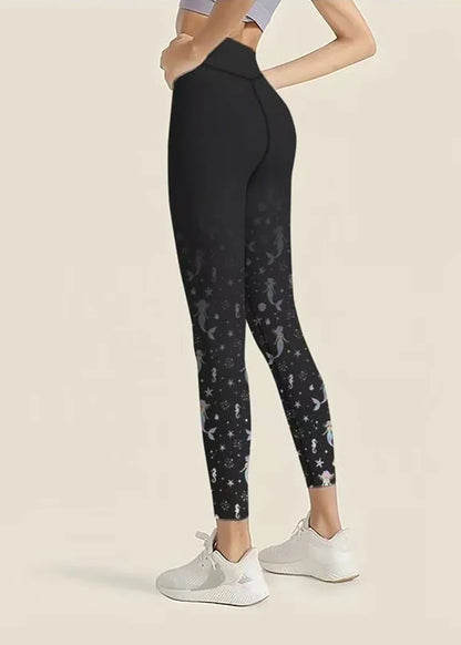 Women's Capri Riding Leggings High Waist Stretch Fit 3
