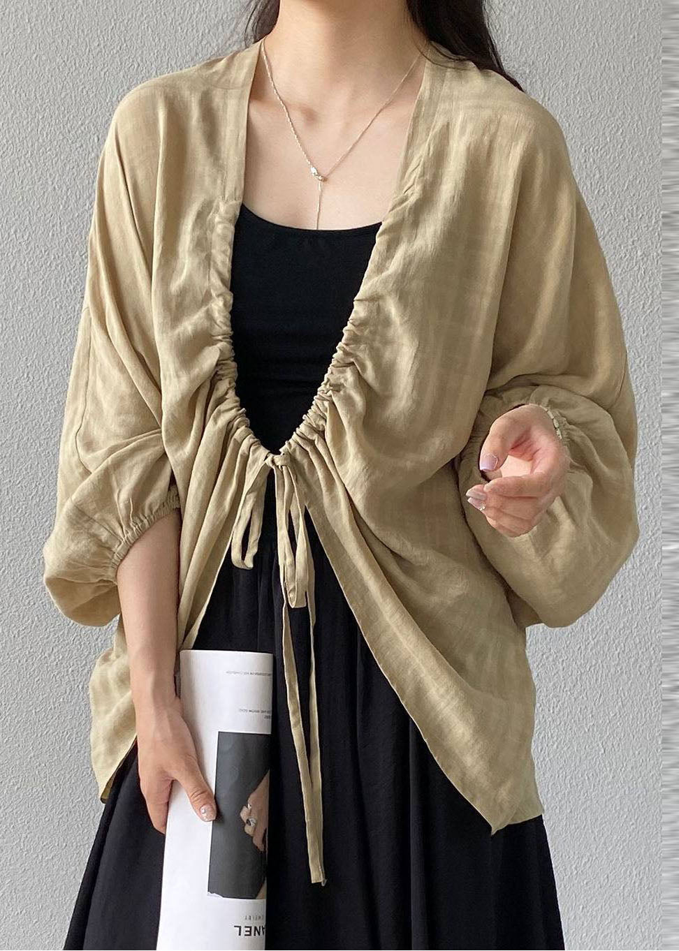 Women's Cardigan Drawstring Lace-Up Casual Summer Style 3