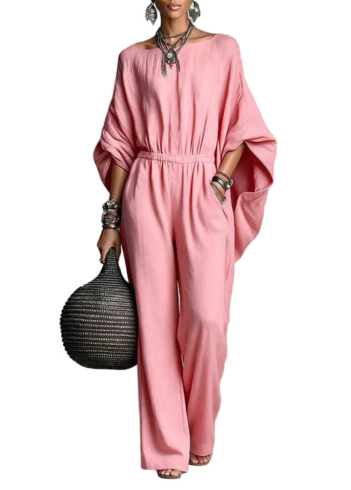 Women's Casual Jumpsuit High Waist Patchwork Style 0