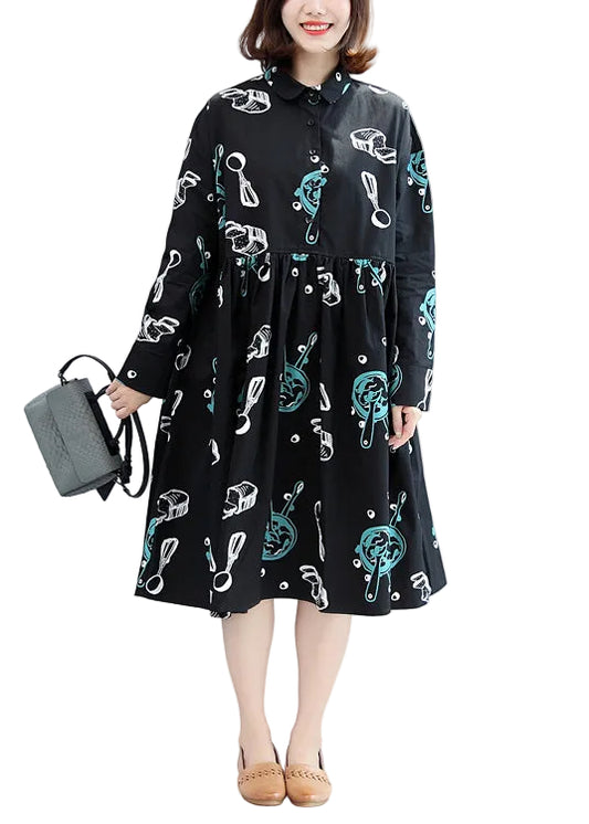 Women's Casual Long Sleeve Printed Outwear Plus Size 0