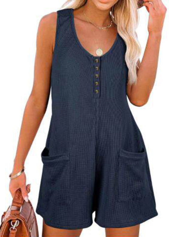 Women's Casual Patchwork Pocket Jumpsuit 3