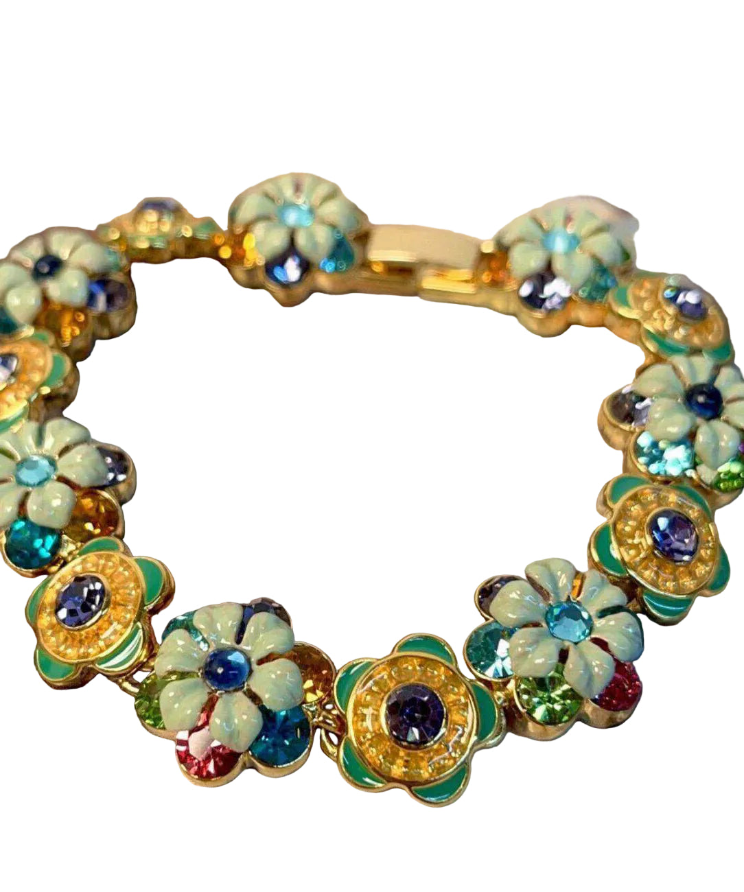 Women's Chain Bracelet Floral Design Retro Style 0