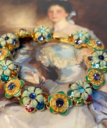 Women's Chain Bracelet Floral Design Retro Style 3
