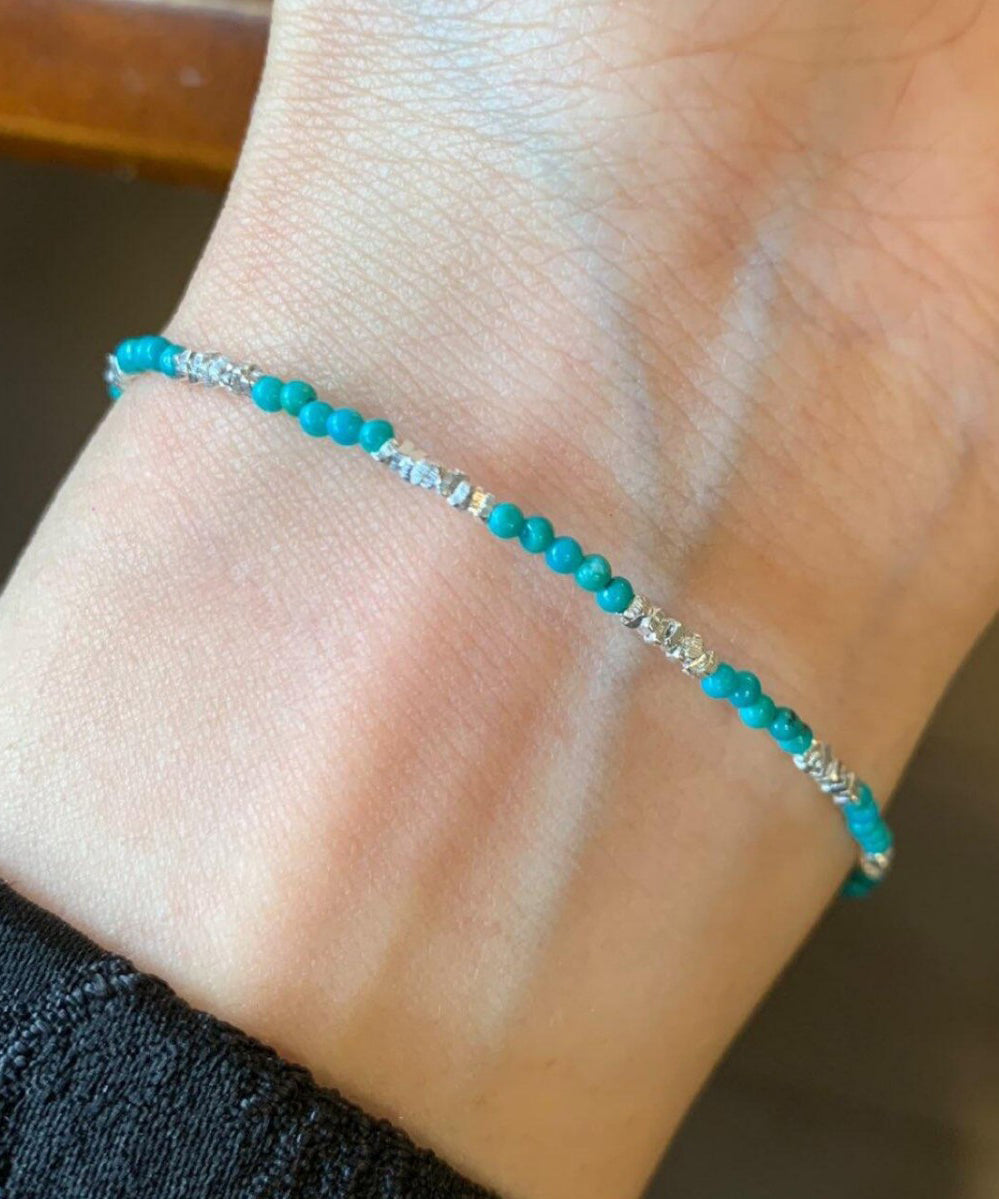 Women's Charm Bracelet Turquoise Accent 0