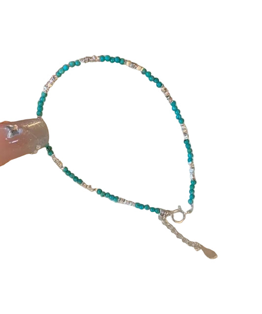 Women's Charm Bracelet Turquoise Accent 1