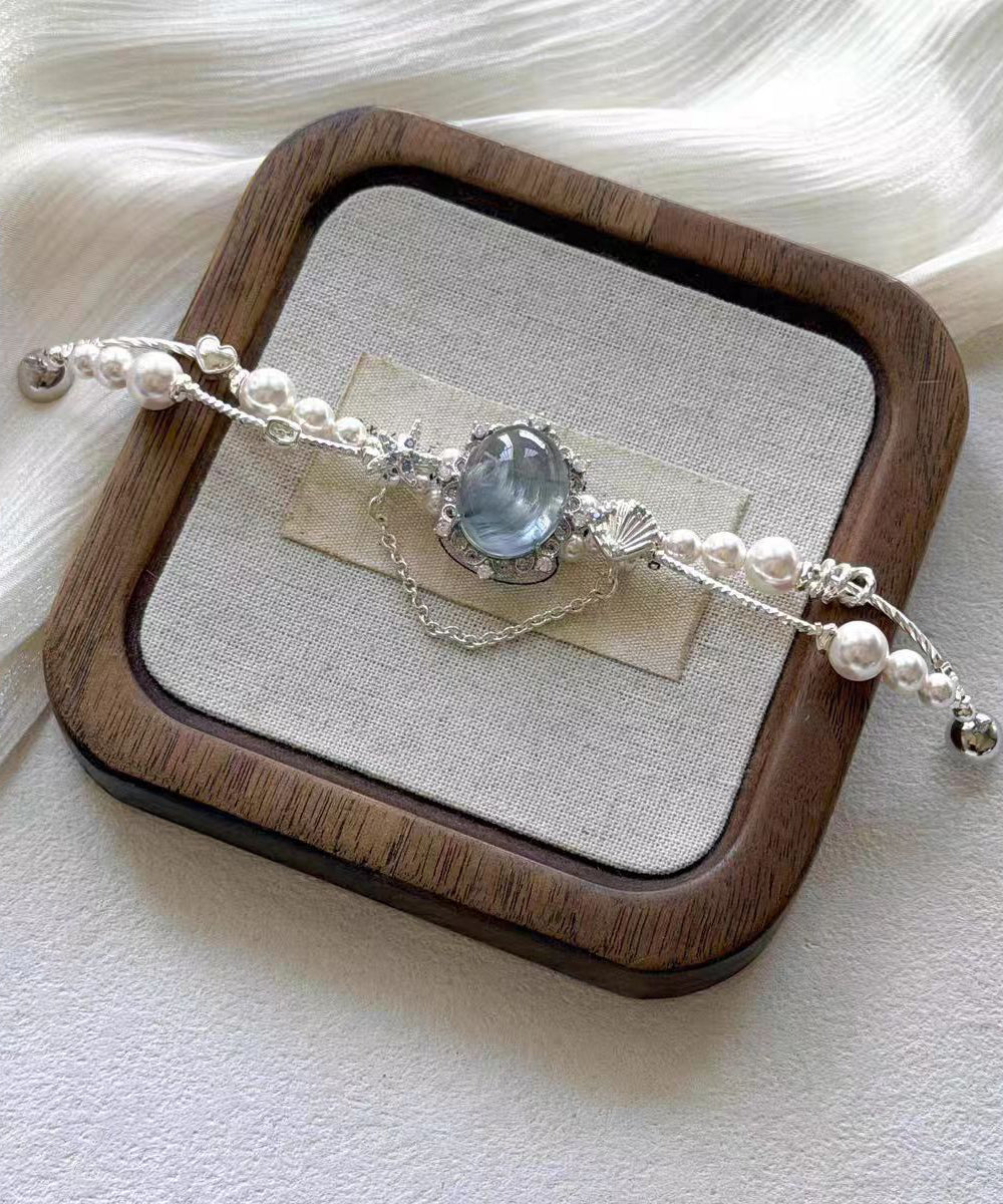 Women's Charm Bracelet with Gemstone and Pearl Accents 1