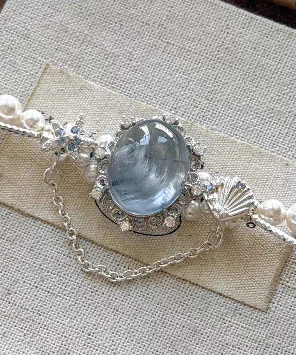 Women's Charm Bracelet with Gemstone and Pearl Accents 2