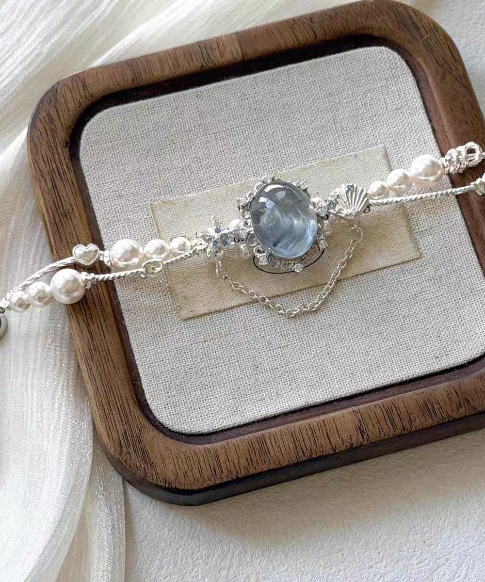Women's Charm Bracelet with Gemstone and Pearl Accents 3