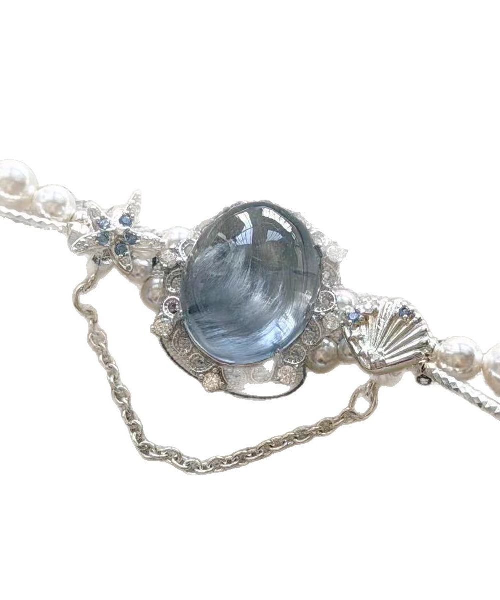 Women's Charm Bracelet with Gemstone and Pearl Accents 4