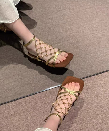 Women's Chunky Heel Sandals with Sparkling Detail 0