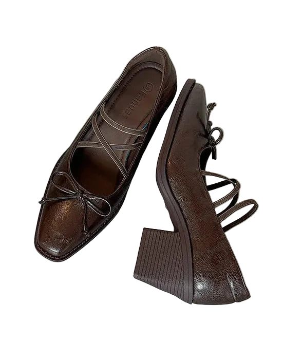 Women's Chunky High Heel Sandals Cross Strap 0