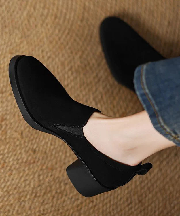 Women's Chunky High Heel Splicing Design Pumps 3
