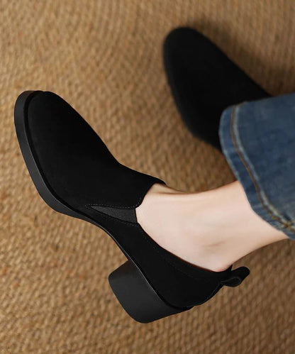 Women's Chunky High Heel Splicing Design Pumps 3