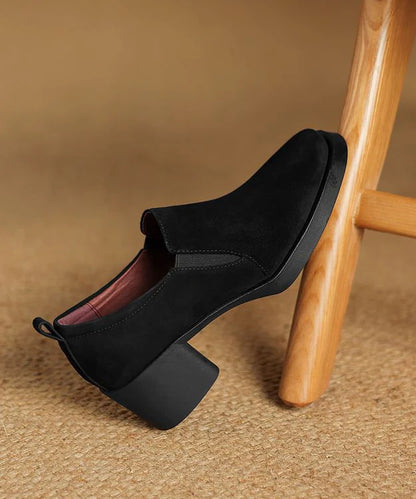 Women's Chunky High Heel Splicing Design Pumps 4