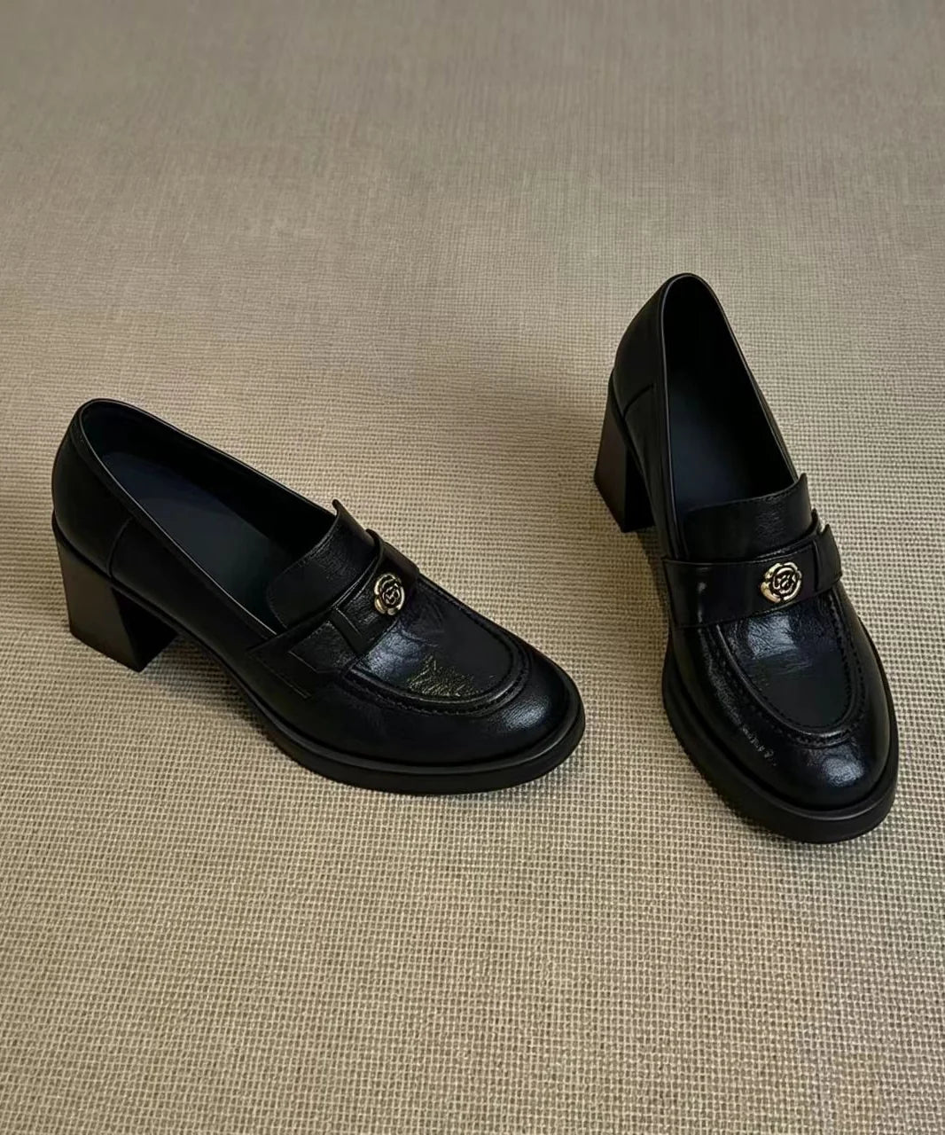 Women's Chunky Loafers Retro Style 0