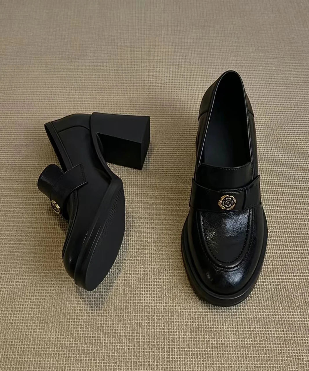 Women's Chunky Loafers Retro Style 4